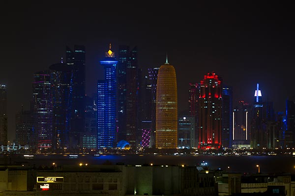 Oaks Doha - City View at Night
